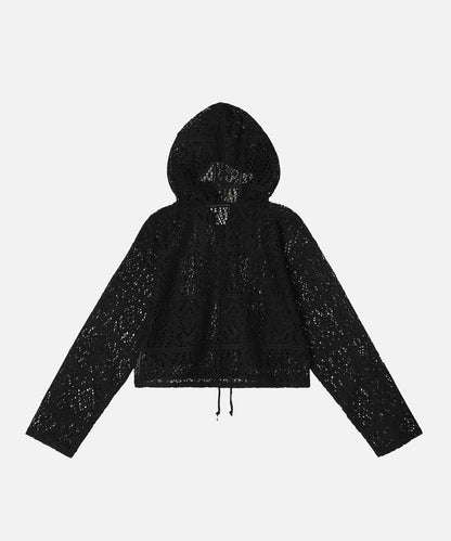 CROCHET CROPPED CARDIGAN