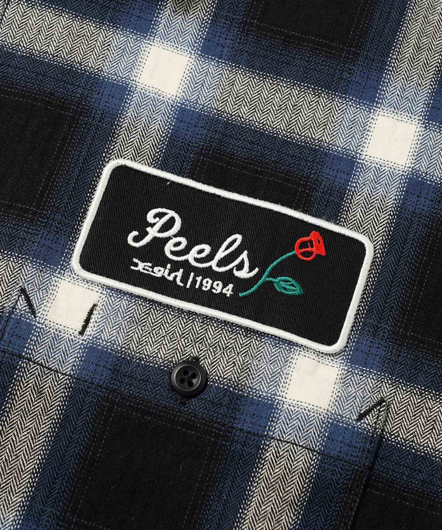 X-girl x Peels PLAID ZIP UP SHIRT