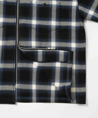 X-girl x Peels PLAID ZIP UP SHIRT