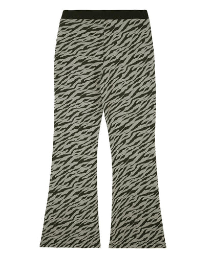 ZEBRA PATTERN FLARE PANTS