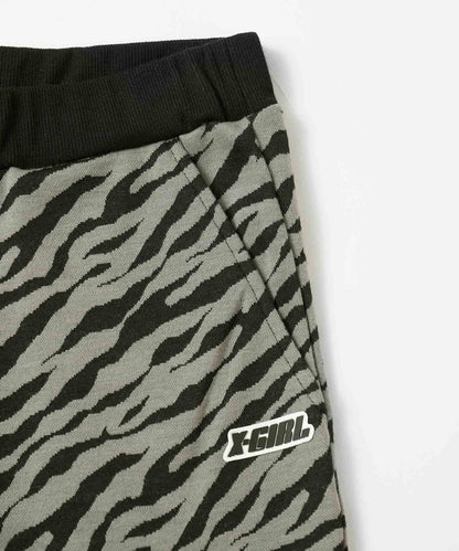 ZEBRA PATTERN FLARE PANTS
