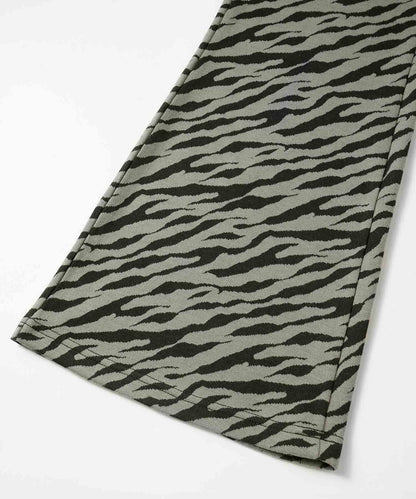 ZEBRA PATTERN FLARE PANTS