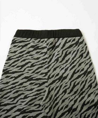 ZEBRA PATTERN FLARE PANTS