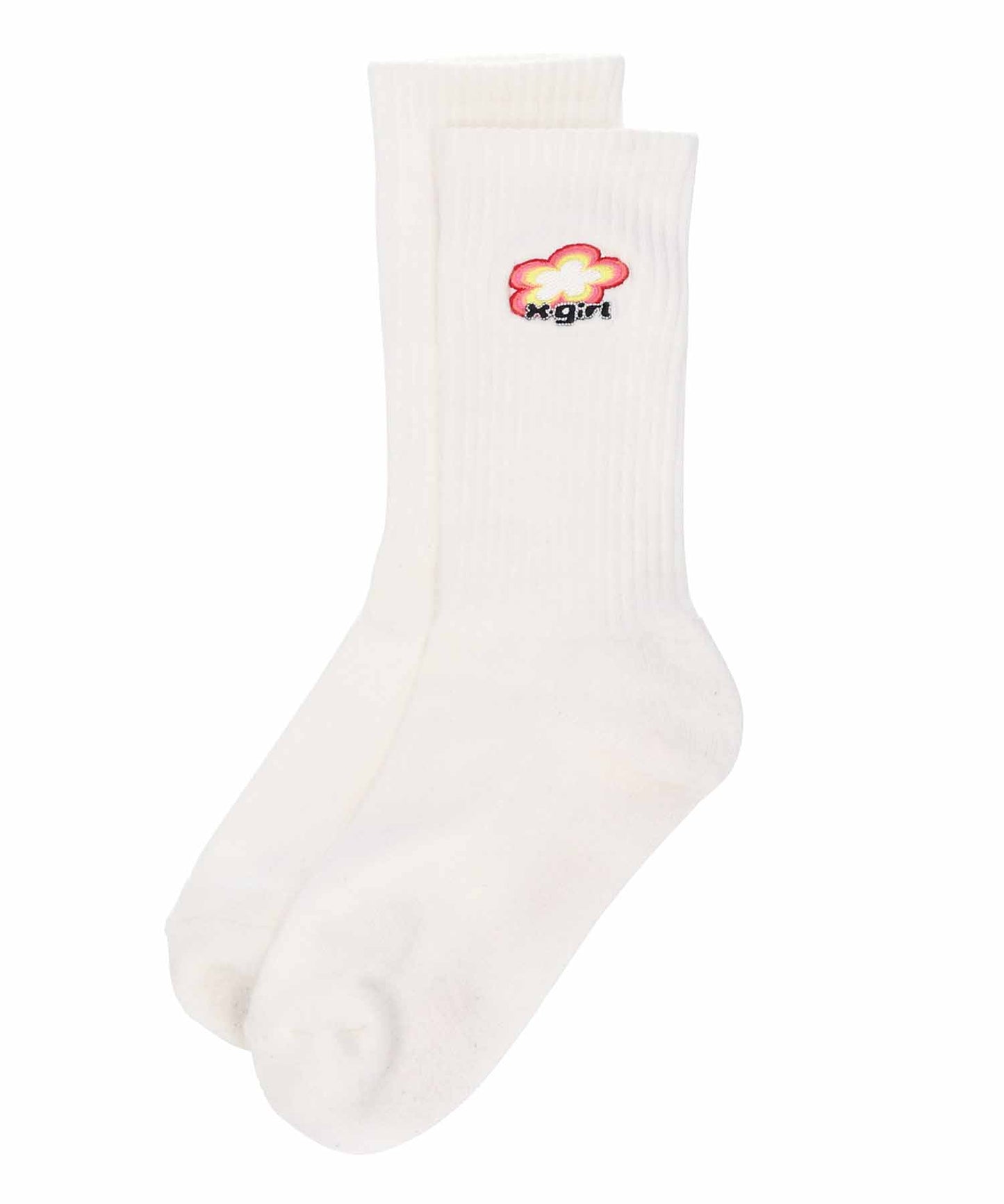 FLOWER LOGO RIB SOCKS