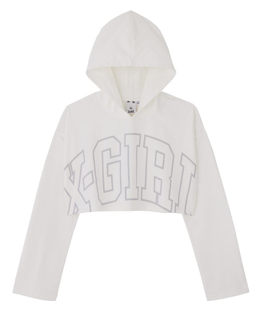 LOGO HOODED CROPPED TOP