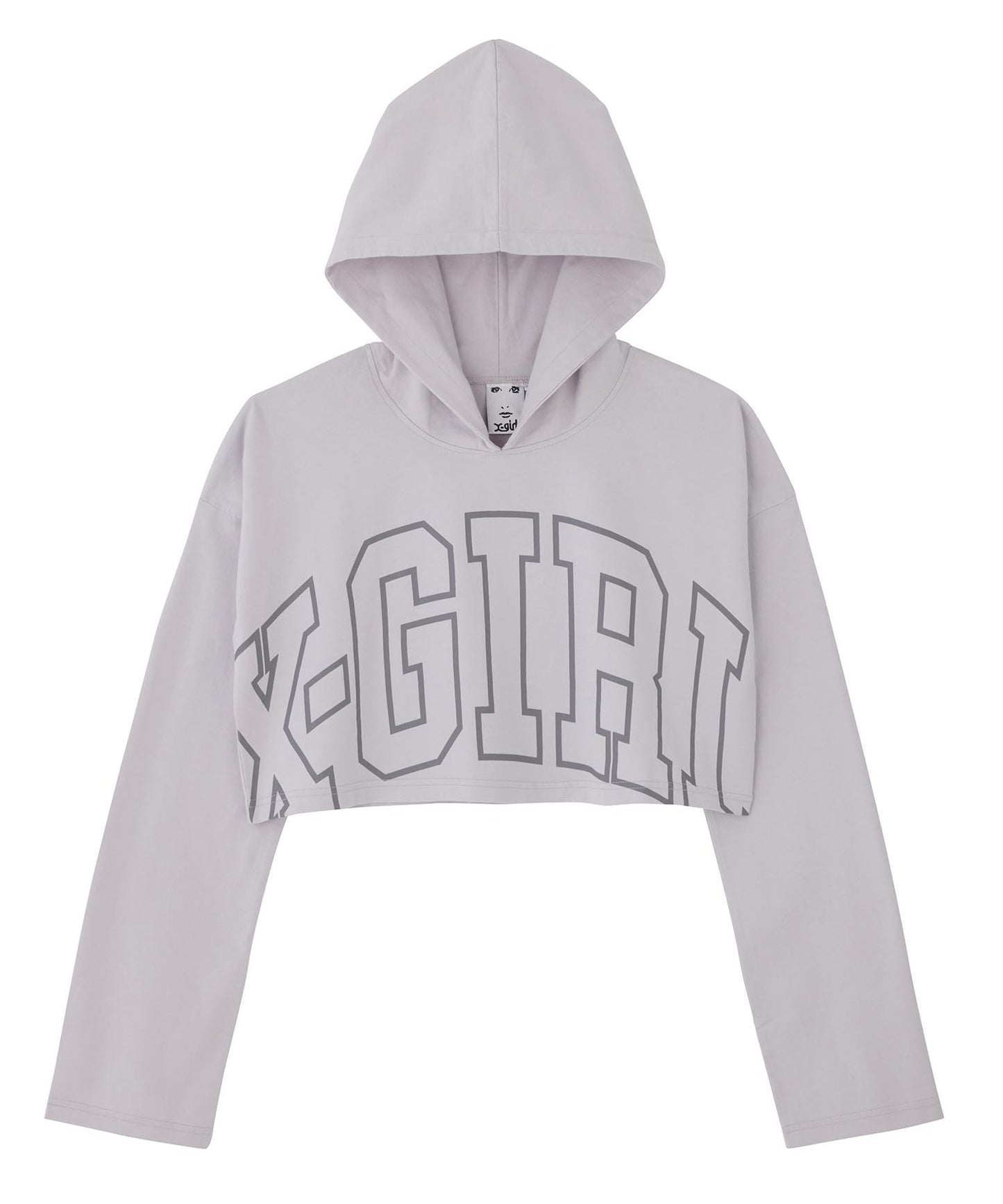 LOGO HOODED CROPPED TOP