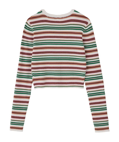 STRIPED KNIT CARDIGAN