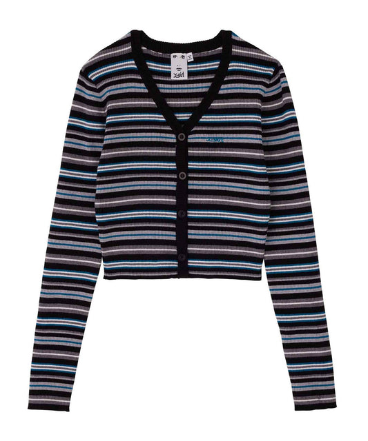 STRIPED KNIT CARDIGAN