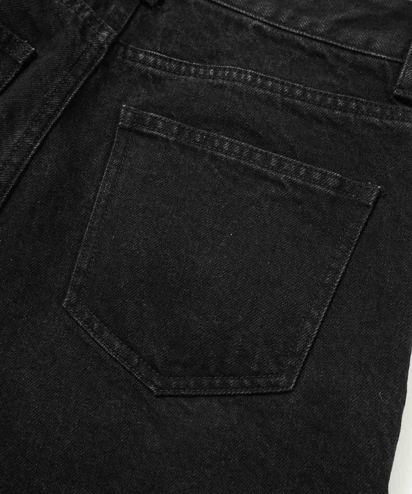 DISTRESSED ROLL UP DENIM PANTS