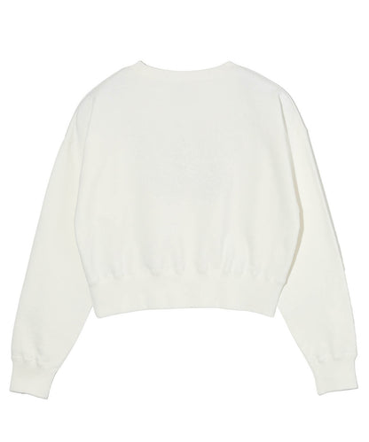 BUTTERFLY EMBROIDERY COMPACT SWEAT TOP