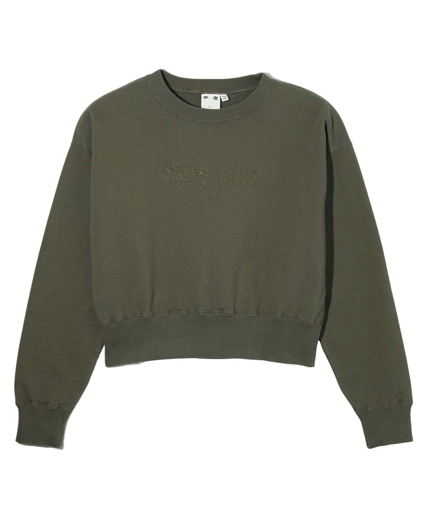 BUTTERFLY EMBROIDERY COMPACT SWEAT TOP