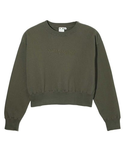 BUTTERFLY EMBROIDERY COMPACT SWEAT TOP