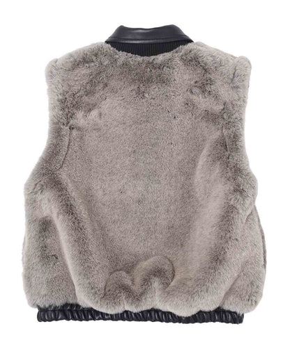 FAUX FUR CONVERTIBLE JACKET