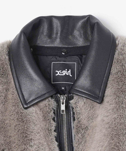 FAUX FUR CONVERTIBLE JACKET