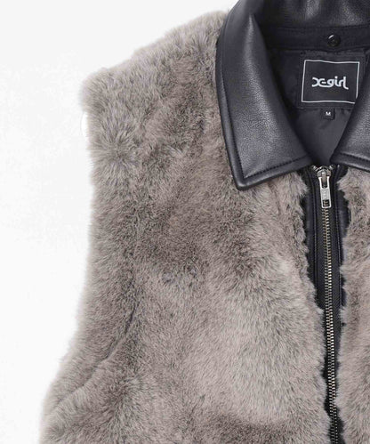 FAUX FUR CONVERTIBLE JACKET