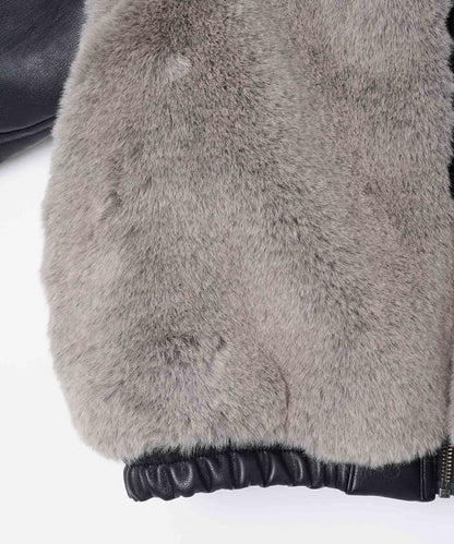 FAUX FUR CONVERTIBLE JACKET