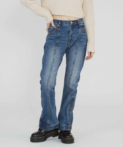 SIDE ZIP DENIM PANTS