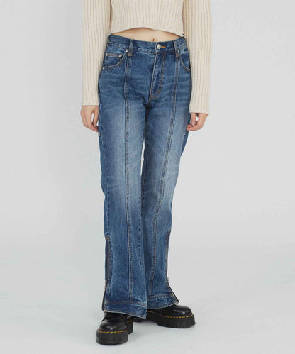 SIDE ZIP DENIM PANTS