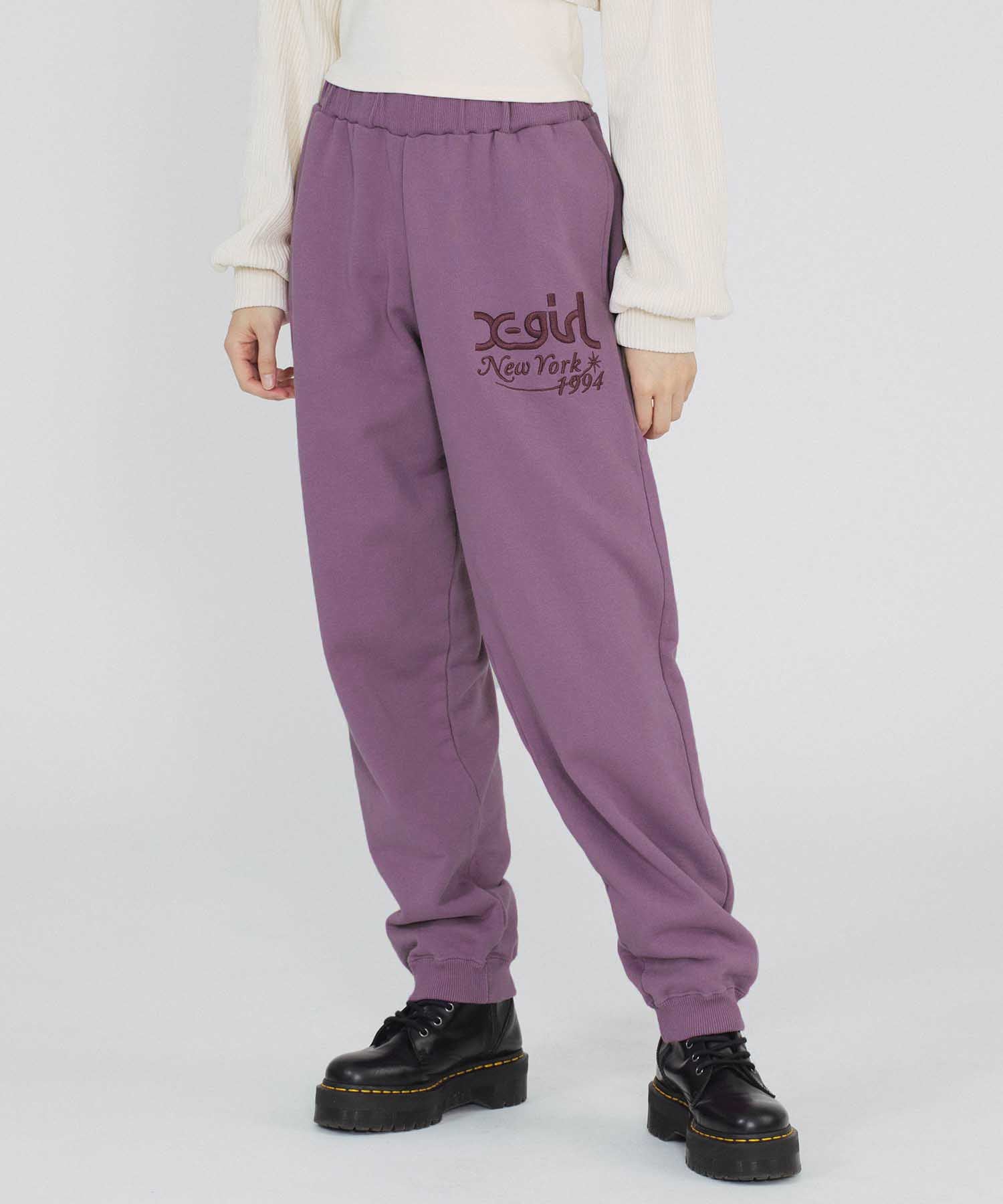 EMBROIDERED MILLS LOGO SWEAT PANTS