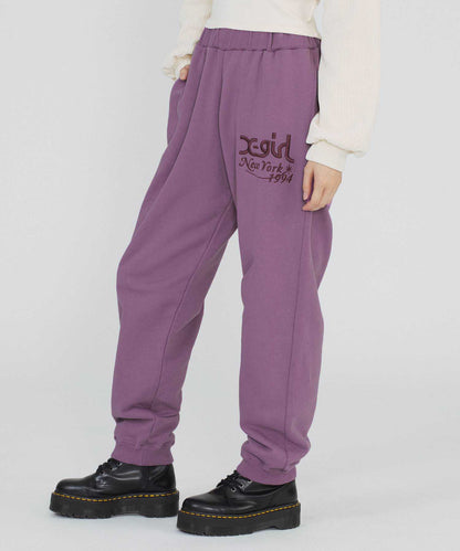 EMBROIDERED MILLS LOGO SWEAT PANTS