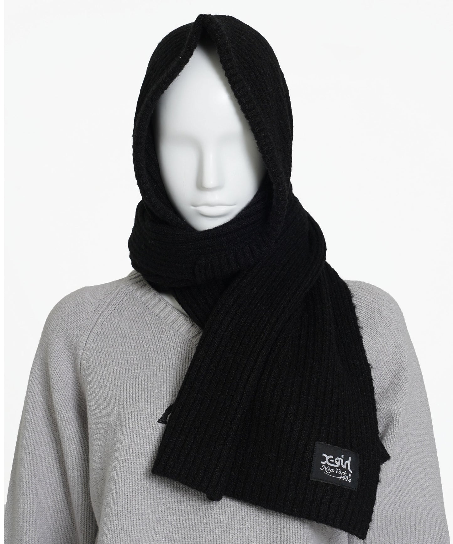 KNIT HOODED STOLE