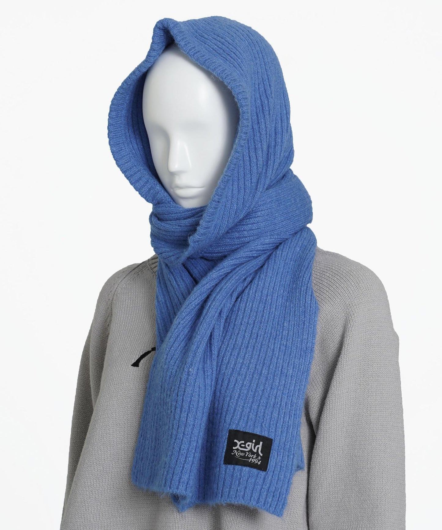 KNIT HOODED STOLE