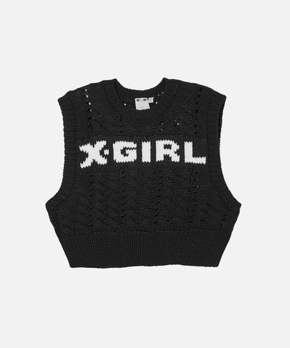 SLEEVELESS CABLE KNIT TOP