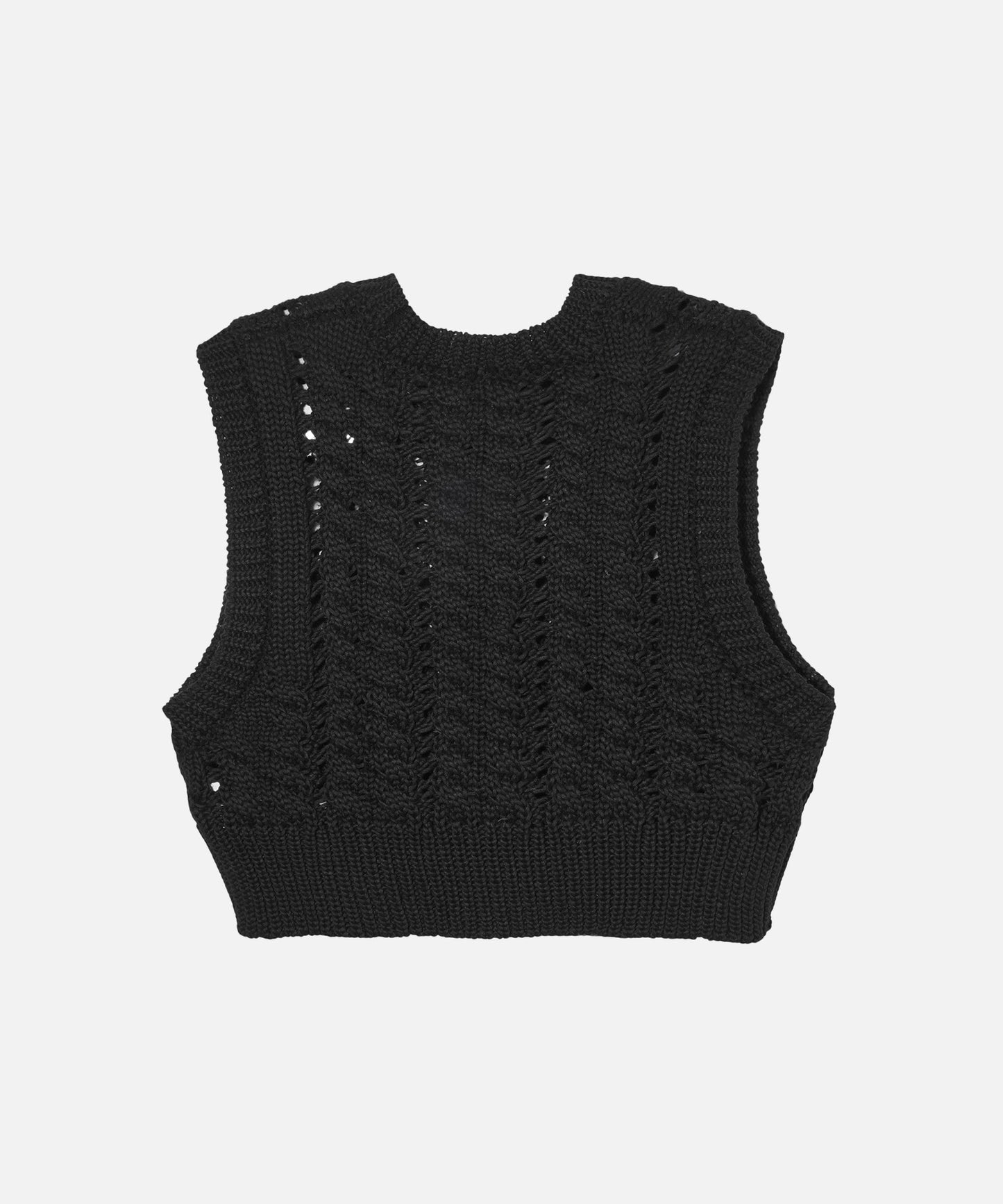 SLEEVELESS CABLE KNIT TOP