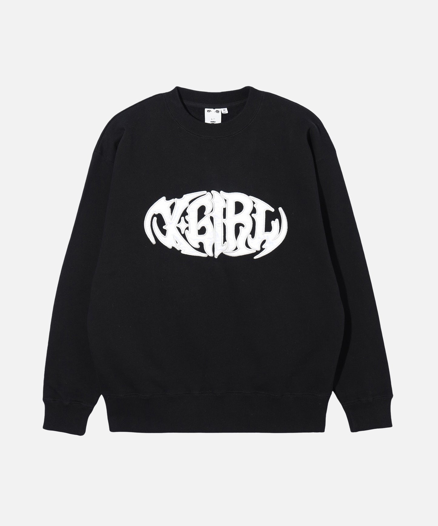 TRIBAL SHAPED LOGO PATCH CREWNECK SWEAT TOP