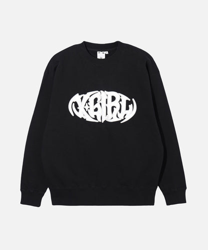 TRIBAL SHAPED LOGO PATCH CREWNECK SWEAT TOP