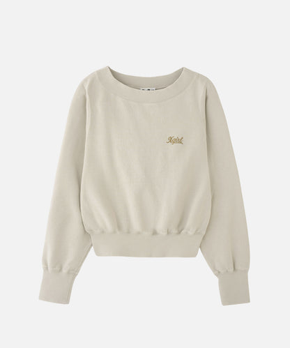 WIDE NECK SWEAT TOP