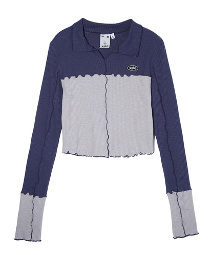 BICOLOR COMPACT PULLOVER SHIRT
