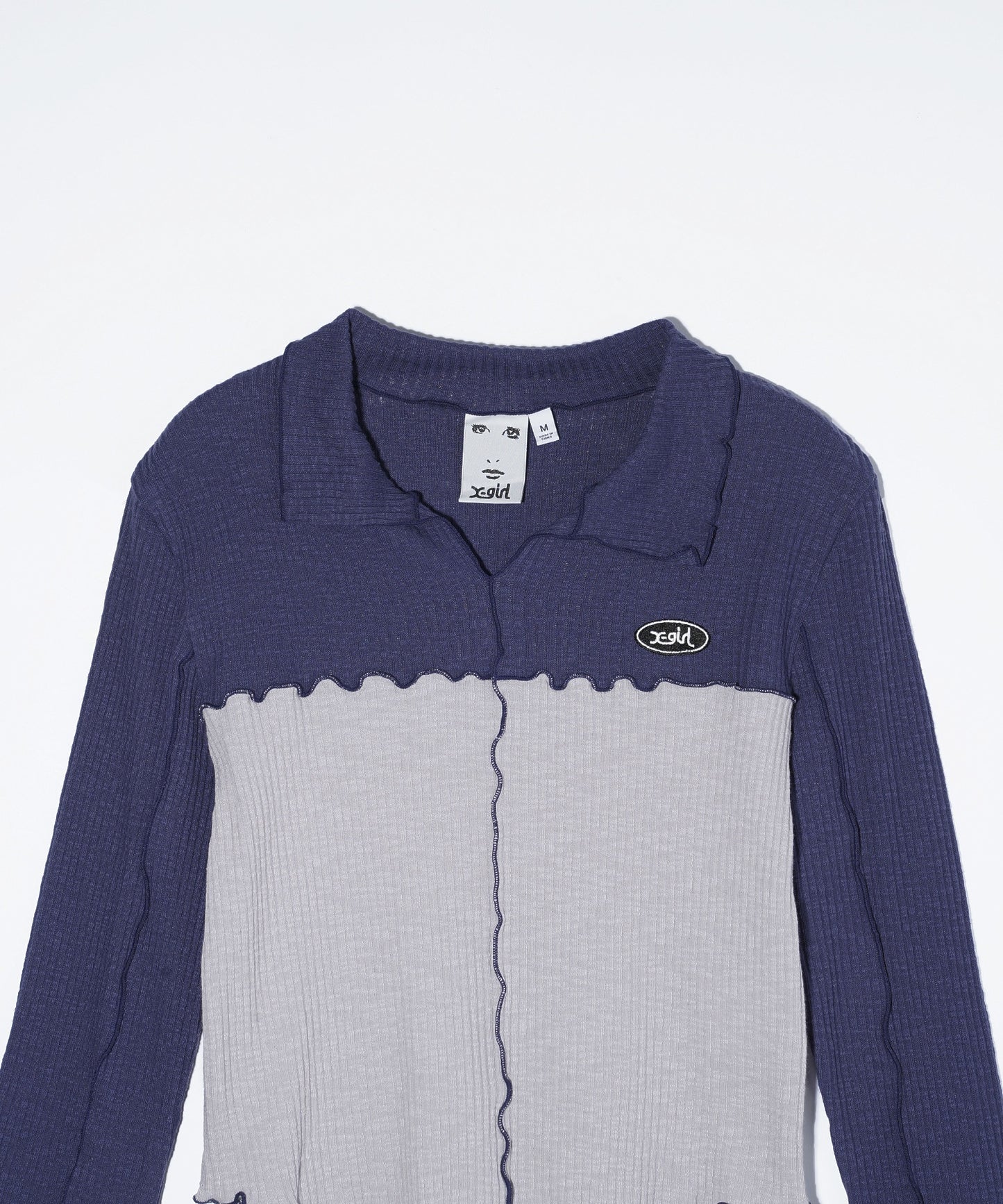 BICOLOR COMPACT PULLOVER SHIRT