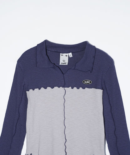 BICOLOR COMPACT PULLOVER SHIRT