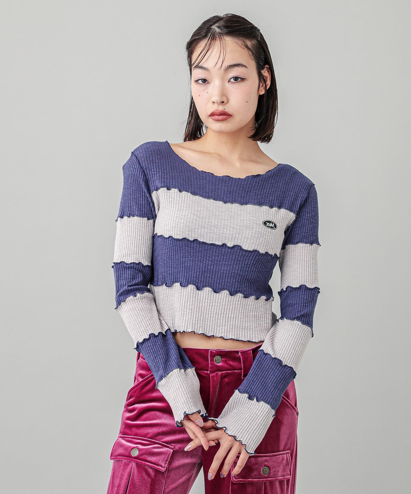 STRIPED CROPPED TOP
