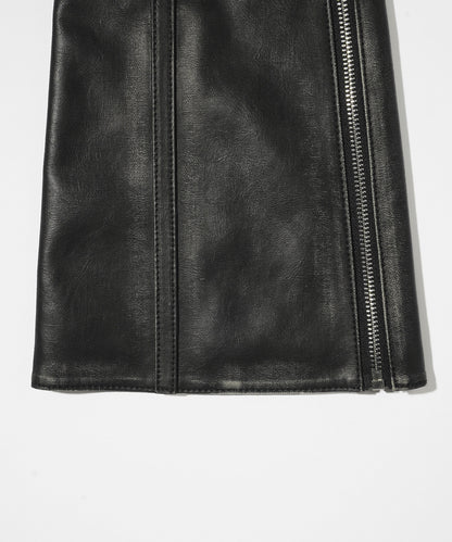 FAUX LEATHER LEG WARMER
