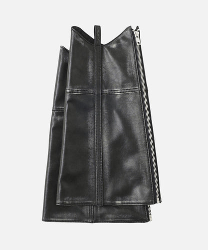 FAUX LEATHER LEG WARMER