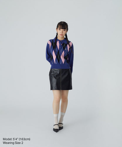 Argyle Knitted Polo