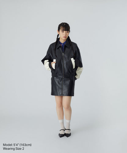Faux Leather Trucker Jacket