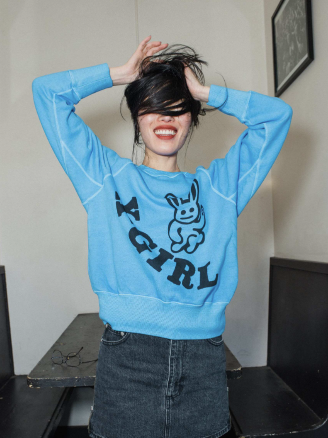 BUNNY Raglan Crew Neck Sweat