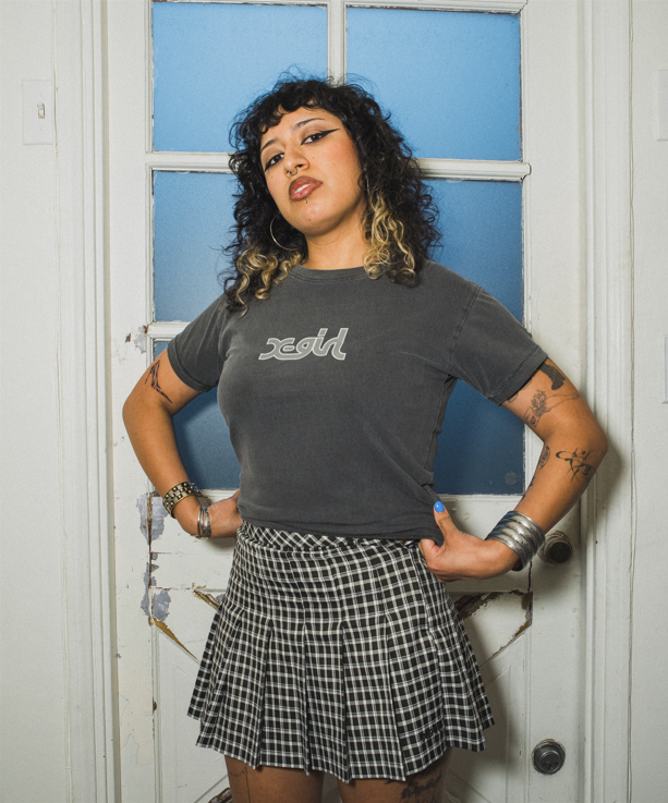 X-girl Aged Logo S/S Tee