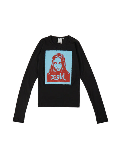 FACE POSTER L/S FITTED TEE