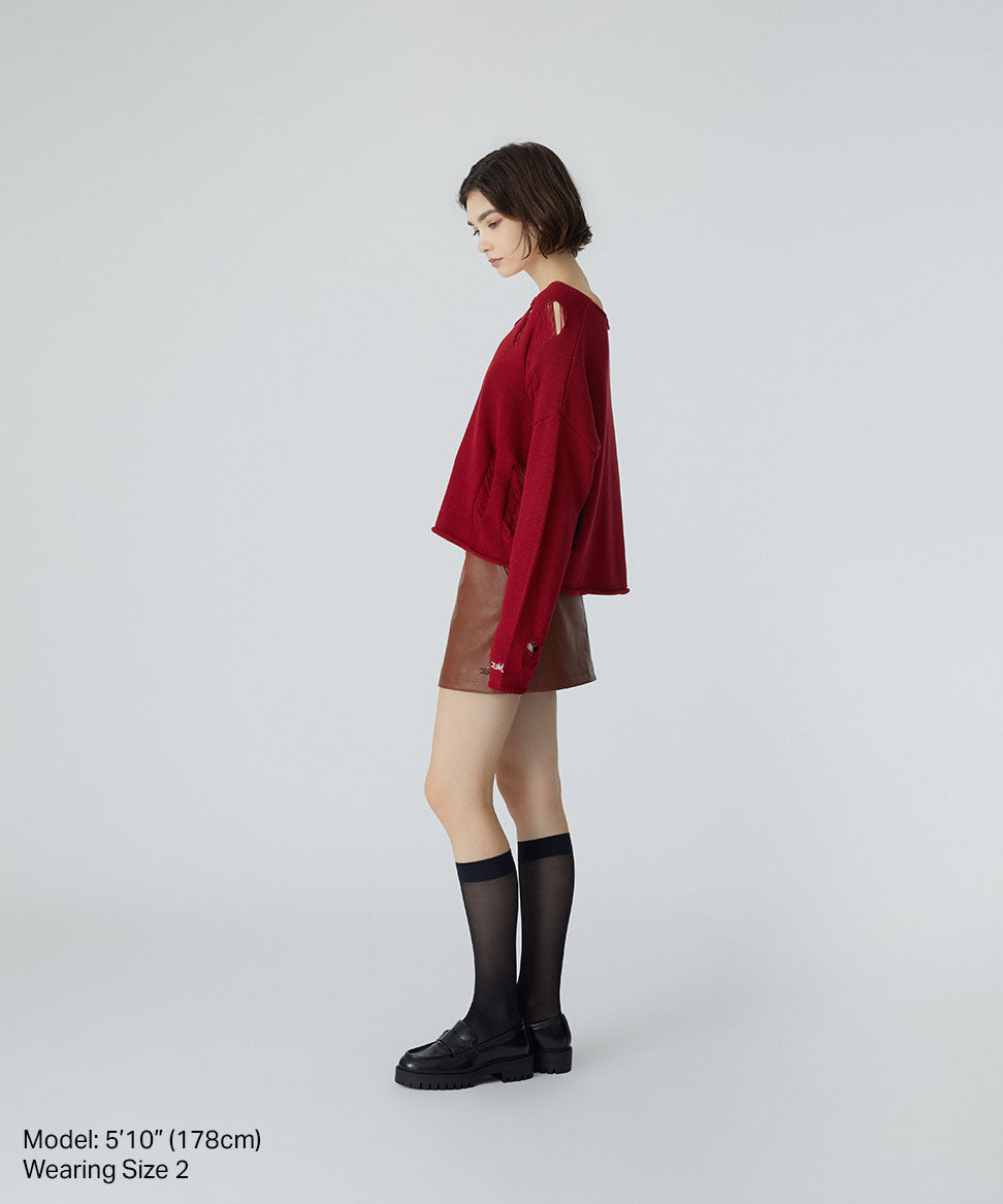 Distressed Knitted Sweater
