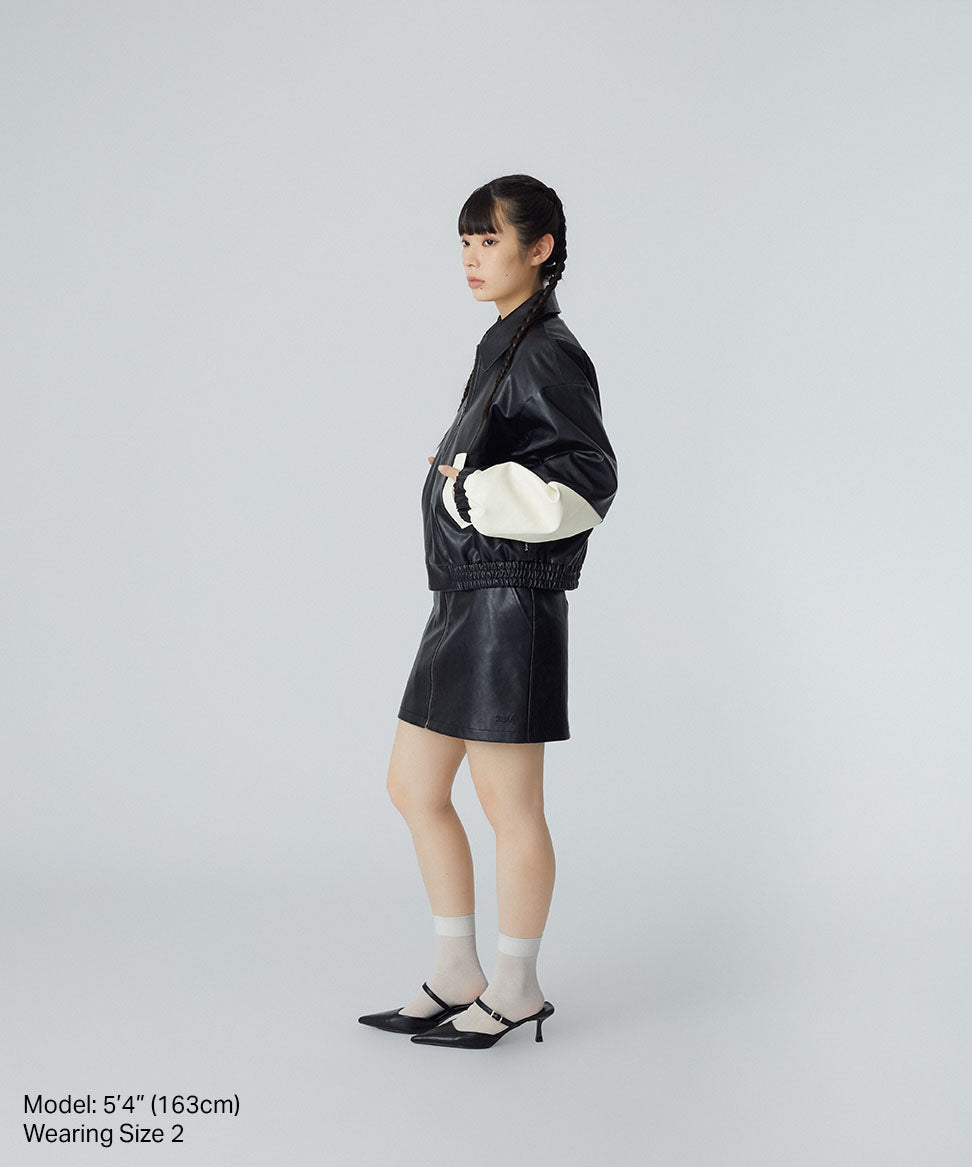 Faux Leather Trucker Jacket