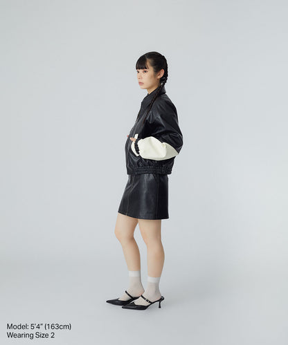 Faux Leather Trucker Jacket