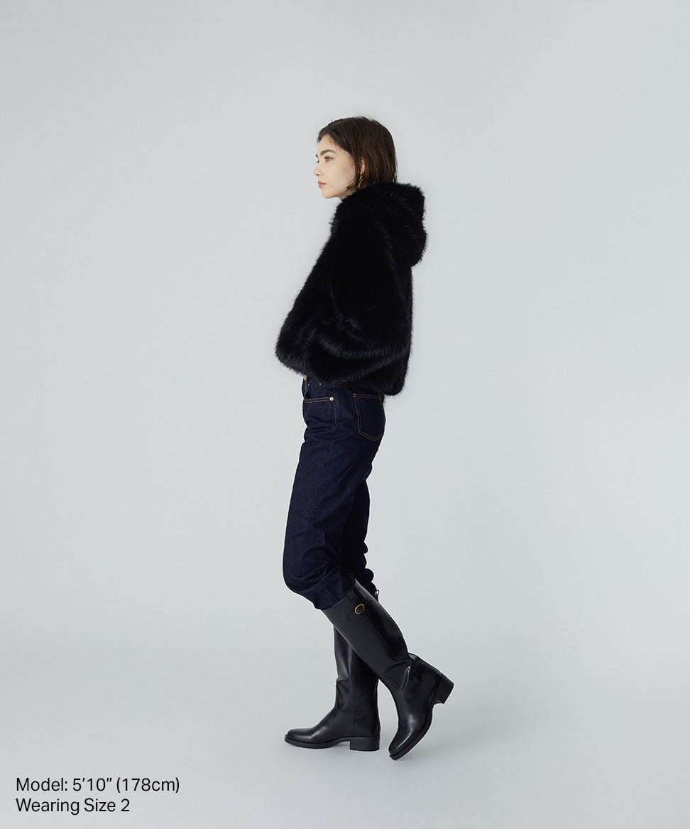 Shaggy Faux Fur Hoodie Jacket