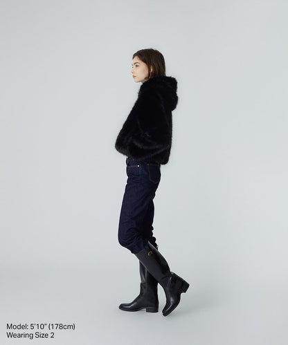 Shaggy Faux Fur Hoodie Jacket