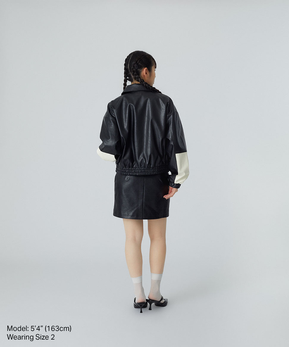 Faux Leather Trucker Jacket