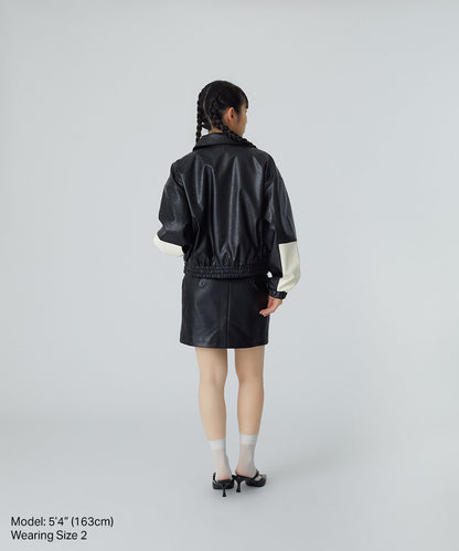 Faux Leather Trucker Jacket