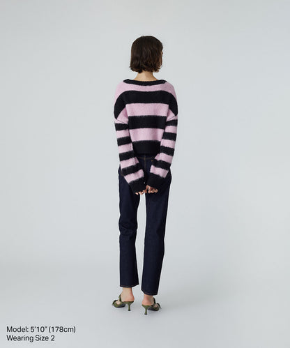 Grungy Knitted Striped Sweater